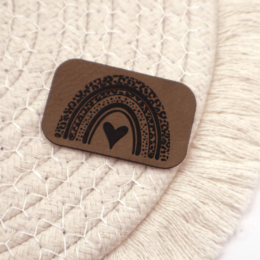 Leo Rainbow- Kunstleder Patch zum Aufbügeln