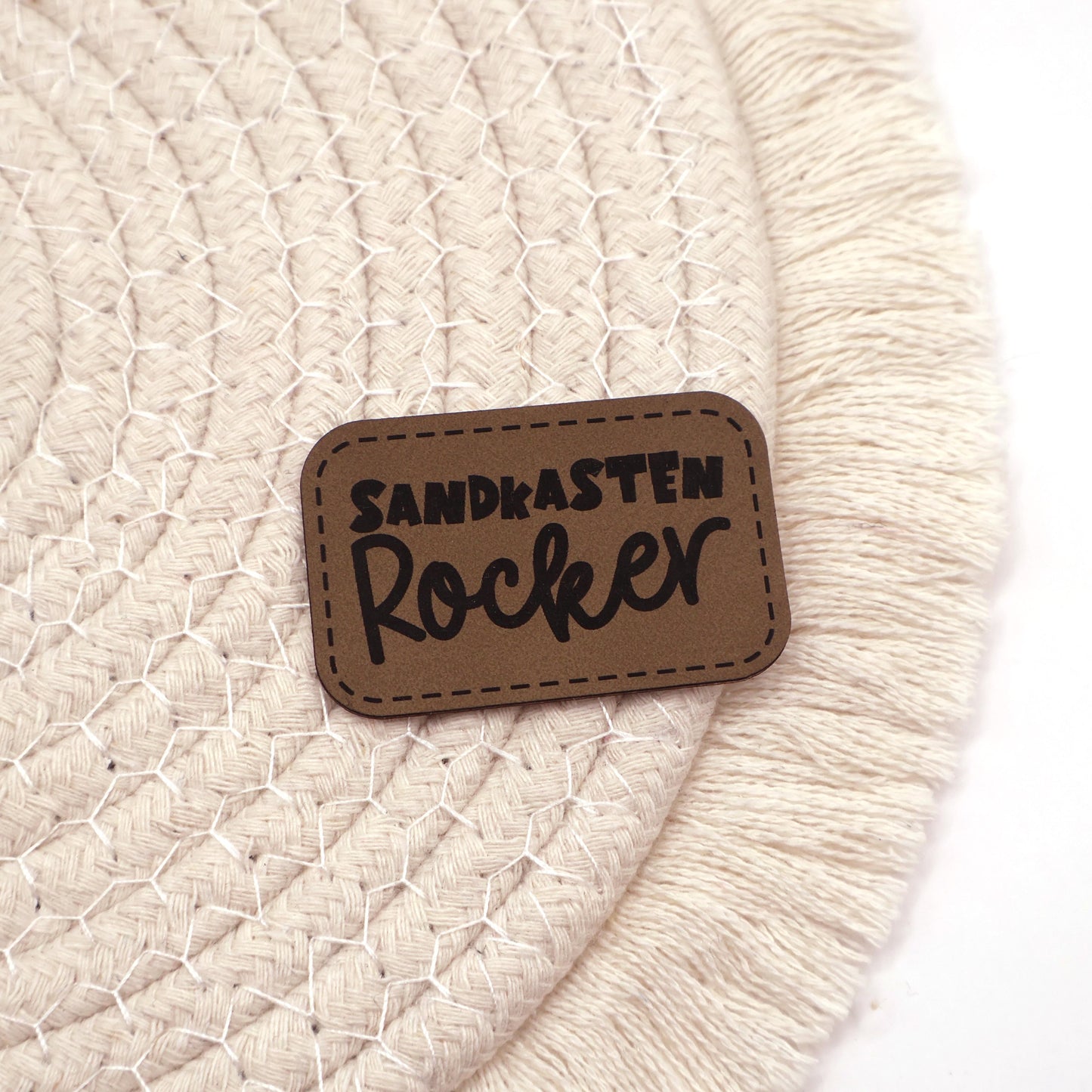 Sandkastenrocker - Kunstleder Patch zum Aufbügeln