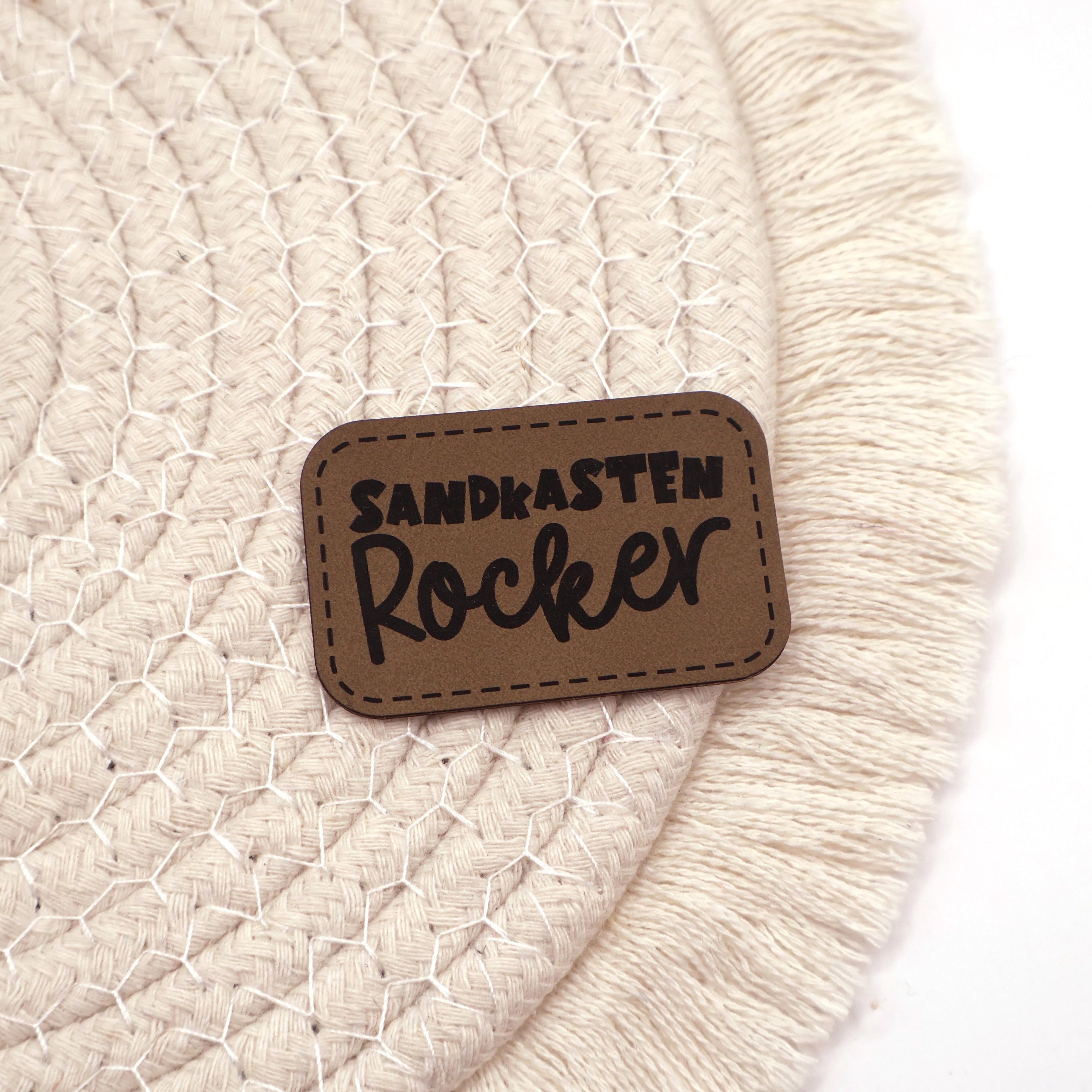 Sandkastenrocker - Kunstleder Patch zum Aufbügeln