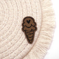 Eistüte - Kunstleder Patch zum Aufbügeln