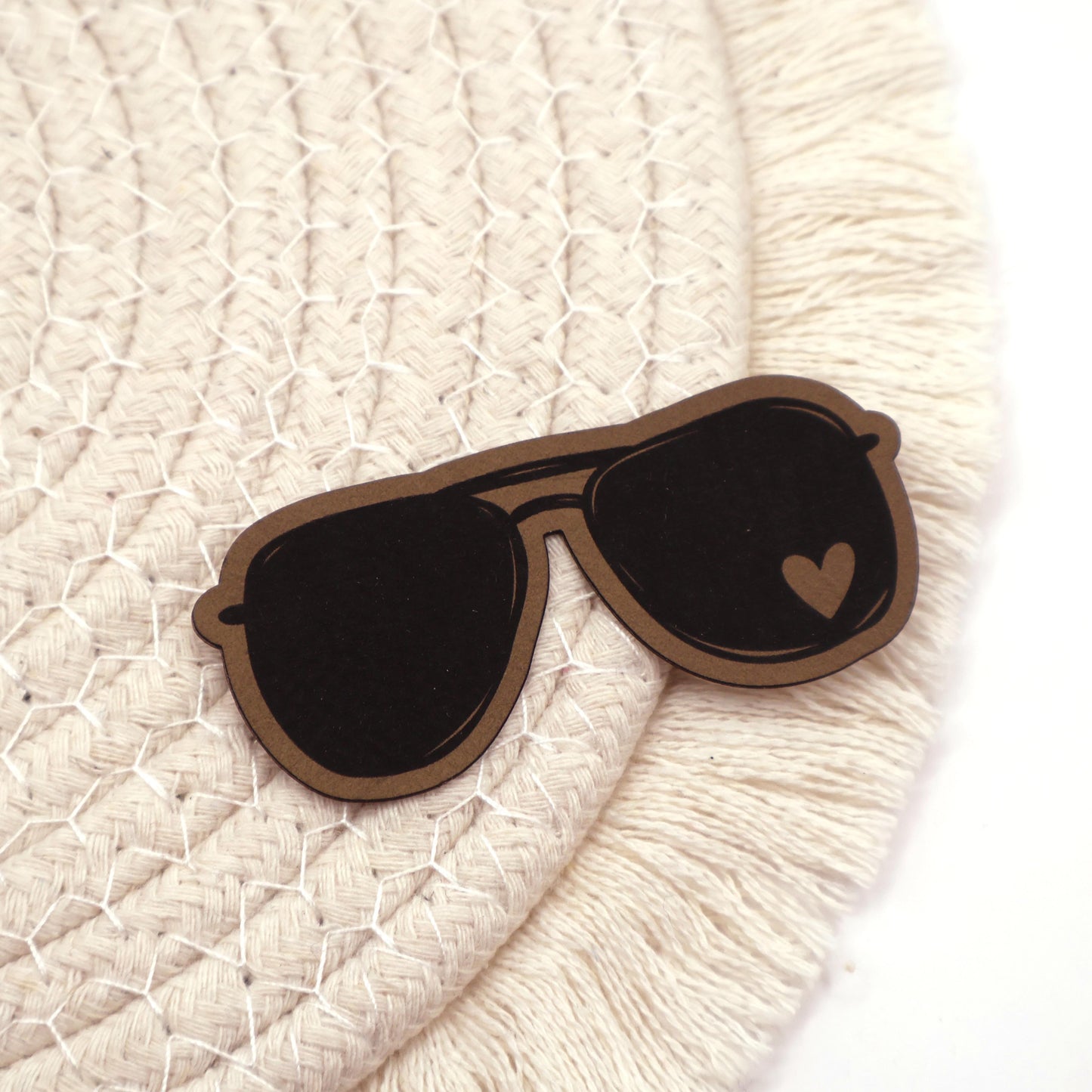 Sonnenbrille - Kunstleder Patch zum Aufbügeln