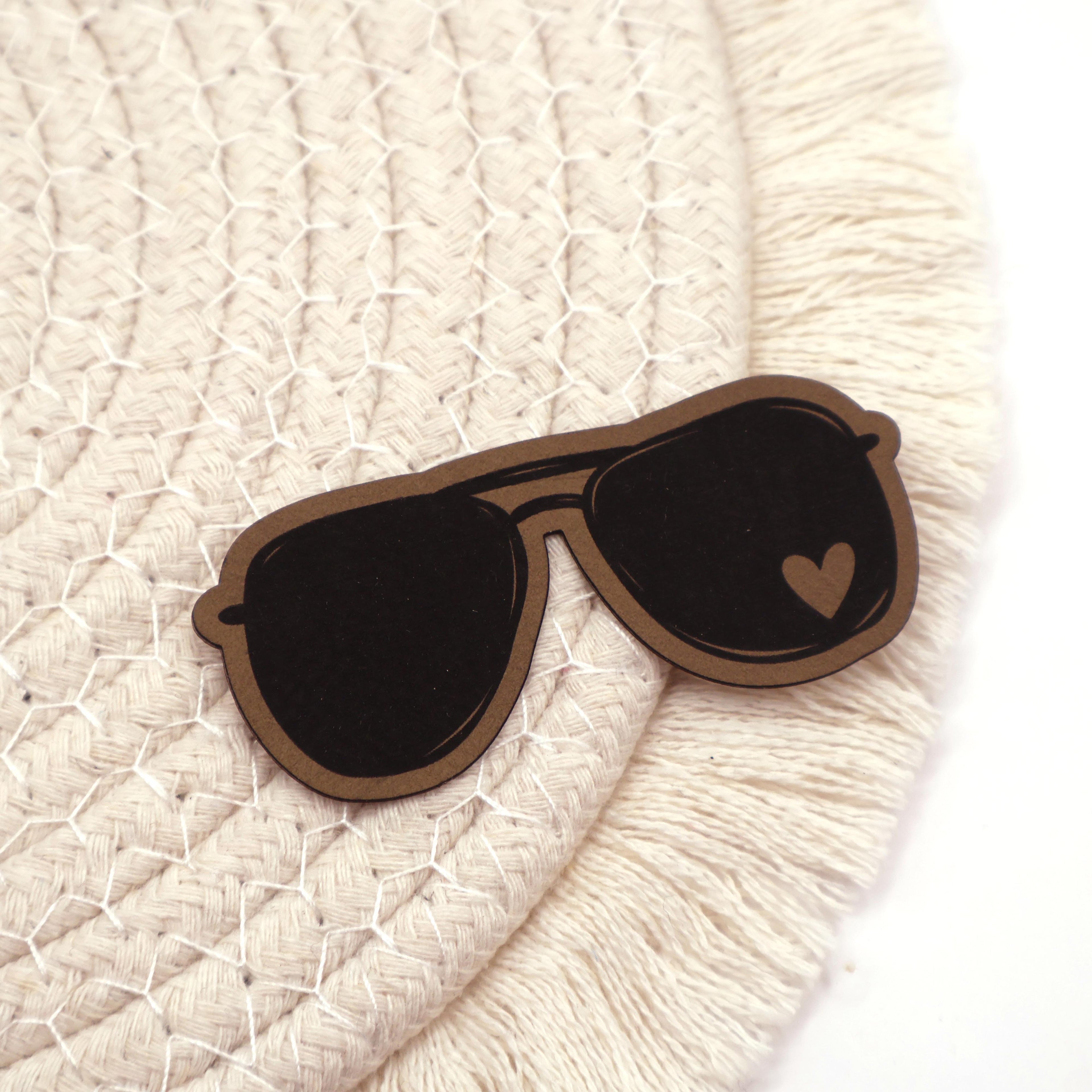 Sonnenbrille - Kunstleder Patch zum Aufbügeln