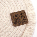 Ice Cream - Kunstleder Patch zum Aufbügeln