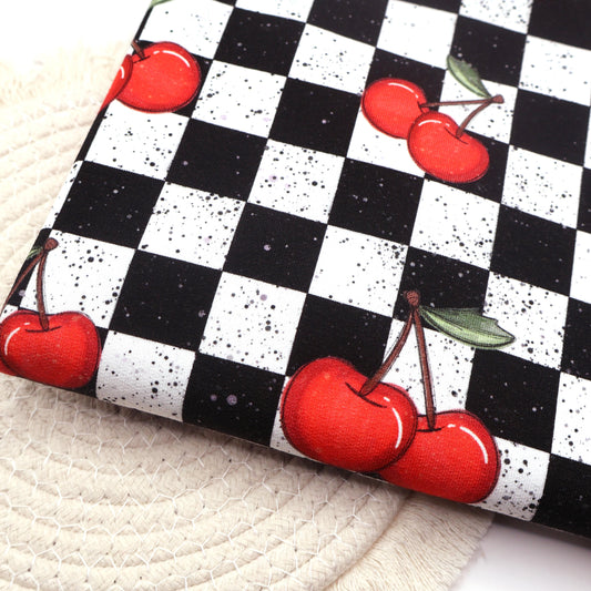 French Terry Cherry Checkers Hauptstoff