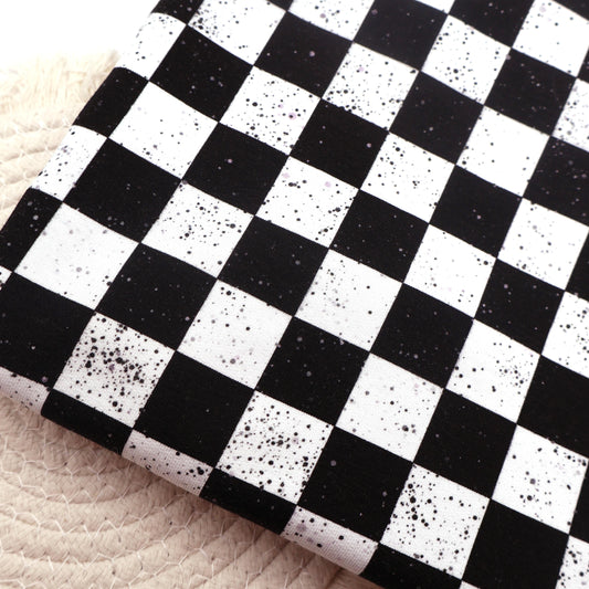 French Terry Cherry Checkers Kombistoff