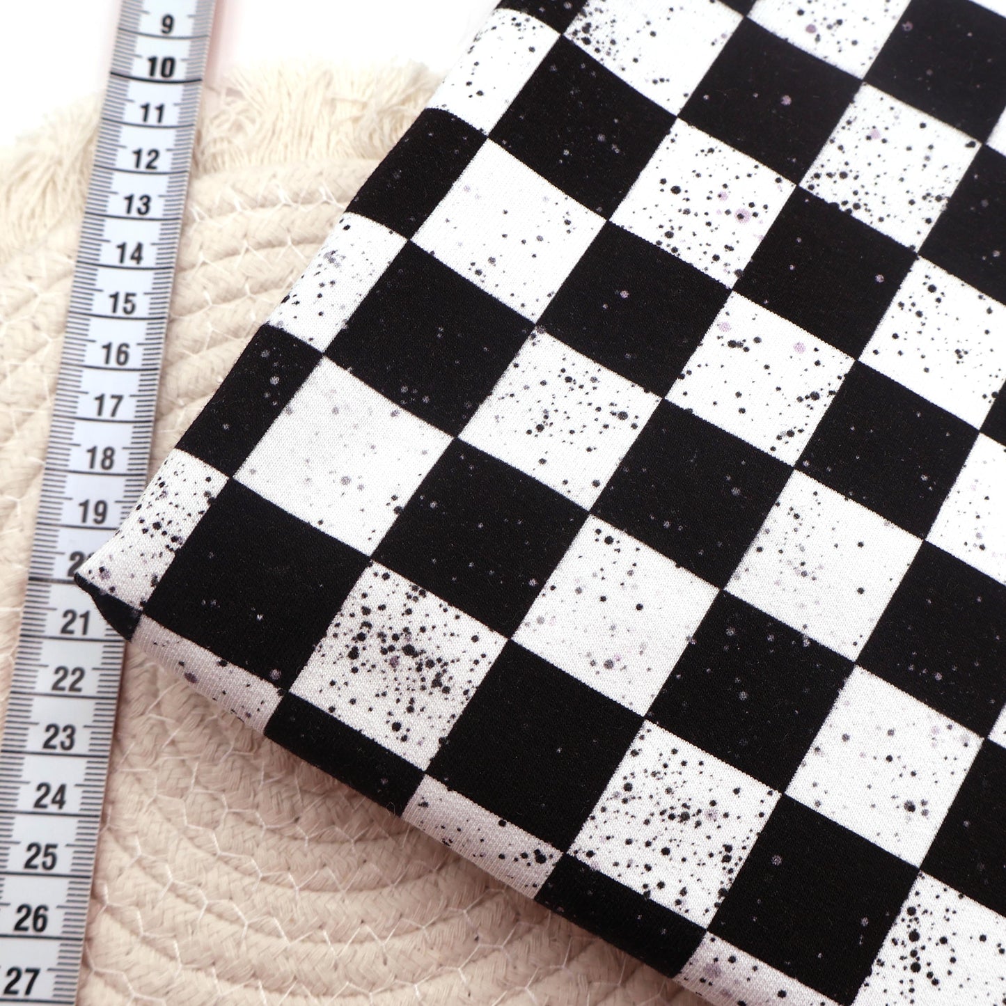 French Terry Cherry Checkers Kombistoff