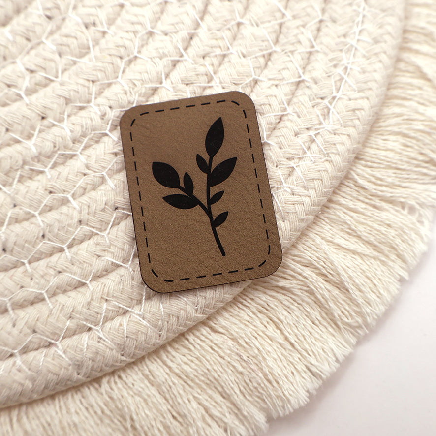 Floral - Kunstleder Patch zum Aufbügeln