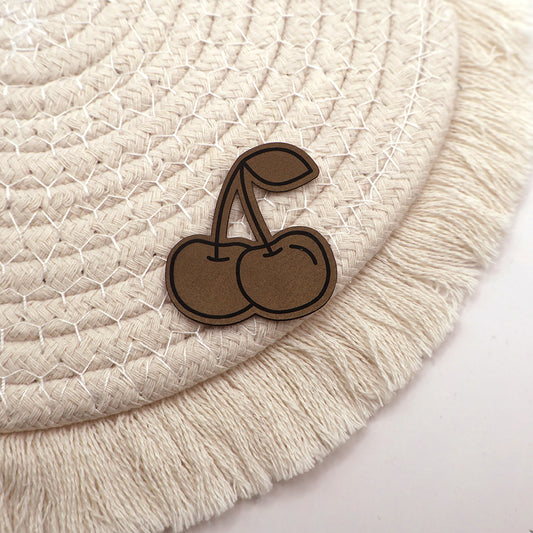 Cherry - Kunstleder Patch zum Aufbügeln