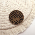 Cherry Checkers - Kunstleder Patch zum Aufbügeln