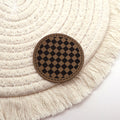 Round Checkers - Kunstleder Patch zum Aufbügeln