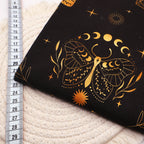 Baumwolljersey CELESTIAL BUTTERFLY Gold