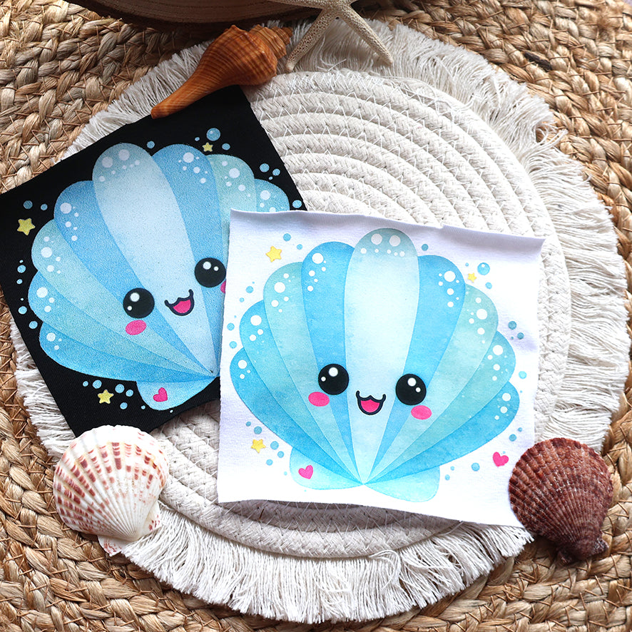Bügelbild Kawaii Shell