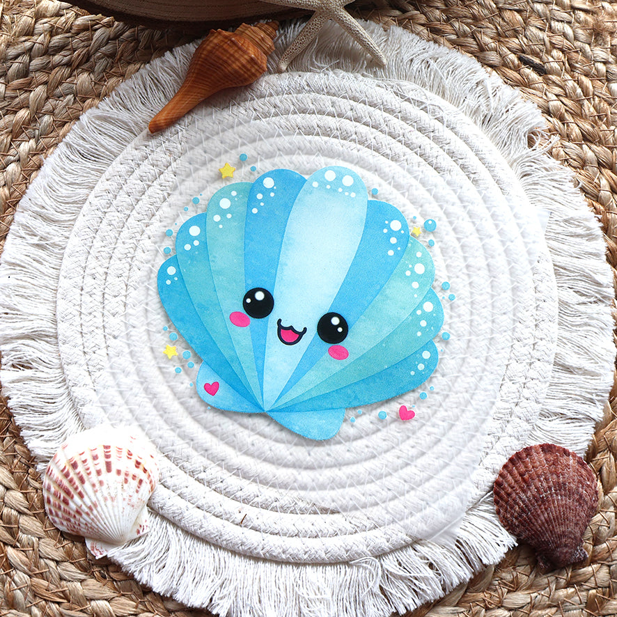 Bügelbild Kawaii Shell