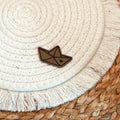 Paperboat Herz - Kunstleder Patch zum Aufbügeln