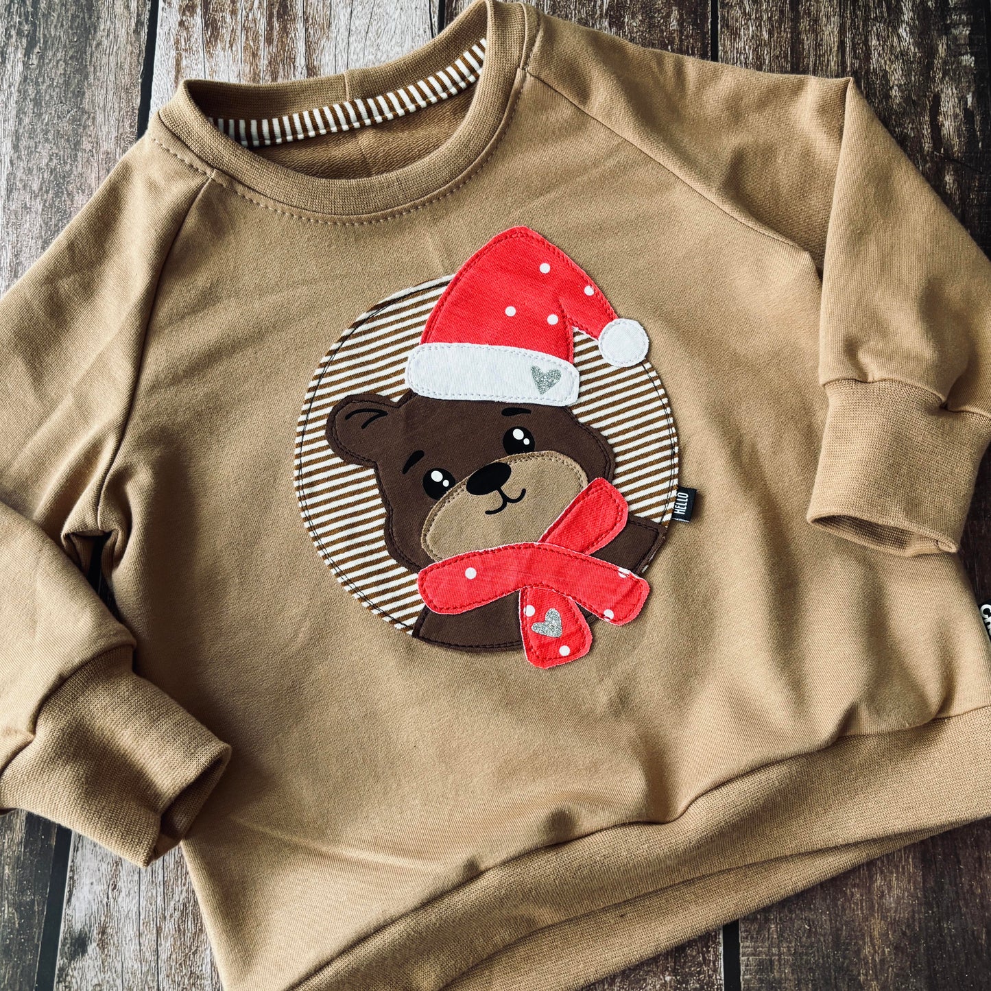 Applikationsvorlage Weihnachtsbärchen