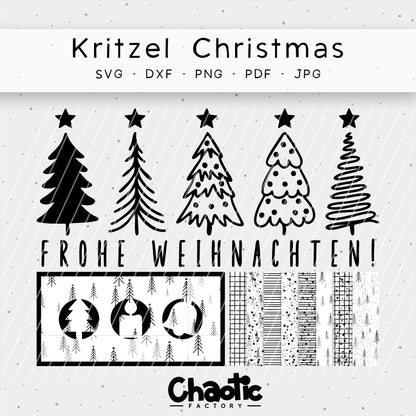 Plotterdatei Kritzel Christmas