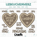 Lasercut & Plotterdatei Lebkuchenherz