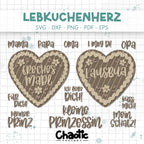 Lasercut & Plotterdatei Lebkuchenherz
