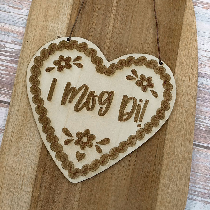 Lasercut & Plotterdatei Lebkuchenherz