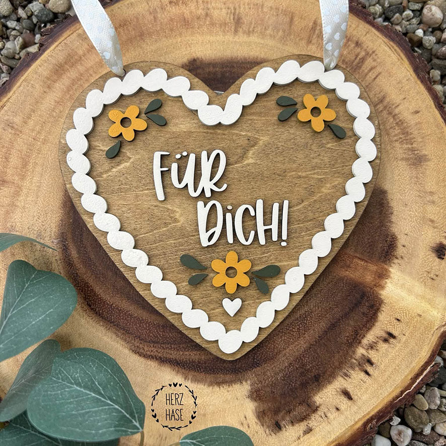 Lasercut & Plotterdatei Lebkuchenherz