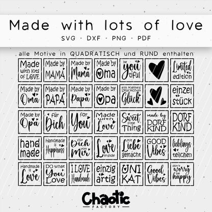 Plotterdatei Made with lots of Love