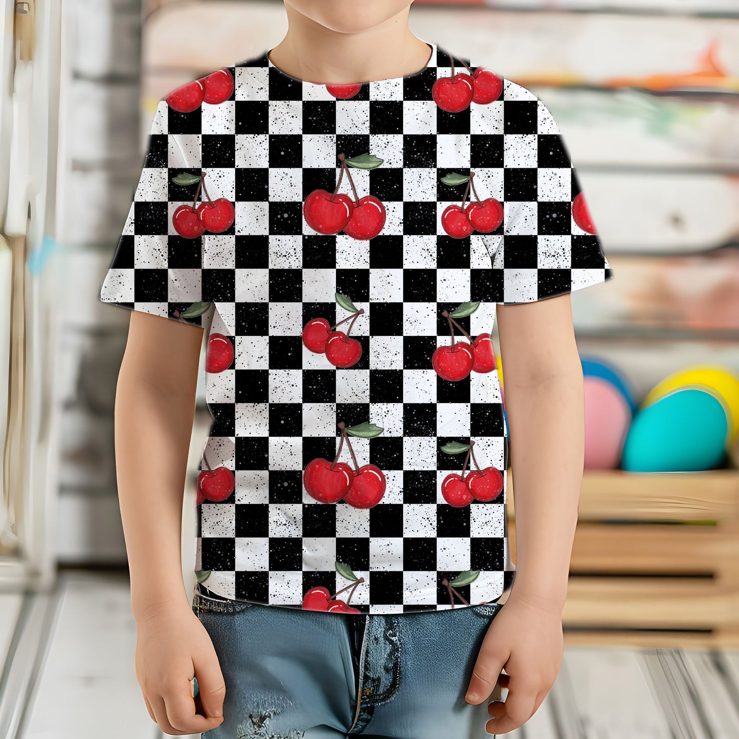 VORBESTELLUNG - French Terry Cherry Checkers Hauptstoff