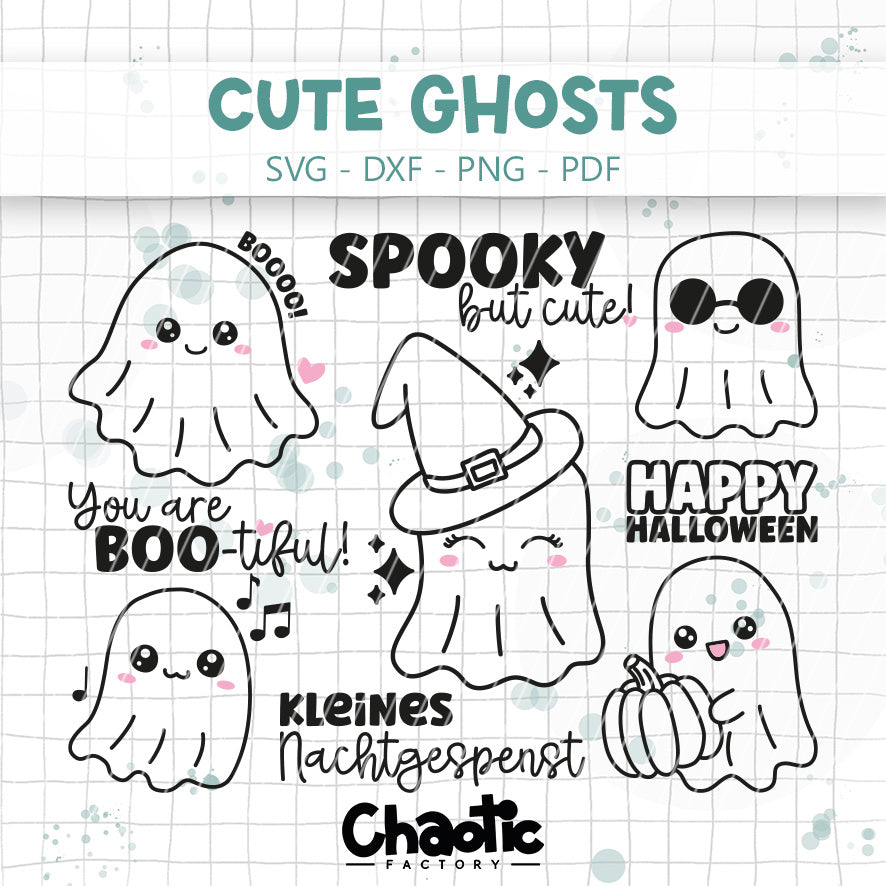 Plotterdatei Cute Ghosts