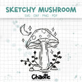 Plotterdatei Sketchy Mushroom