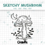 Plotterdatei Sketchy Mushroom