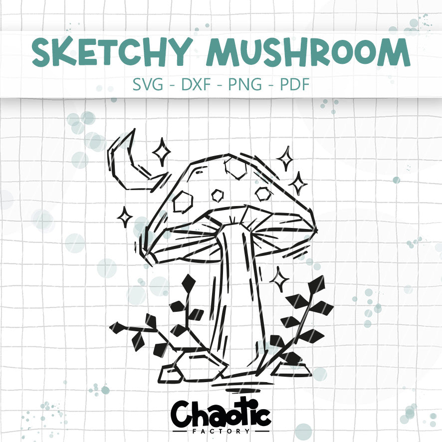 Plotterdatei Sketchy Mushroom