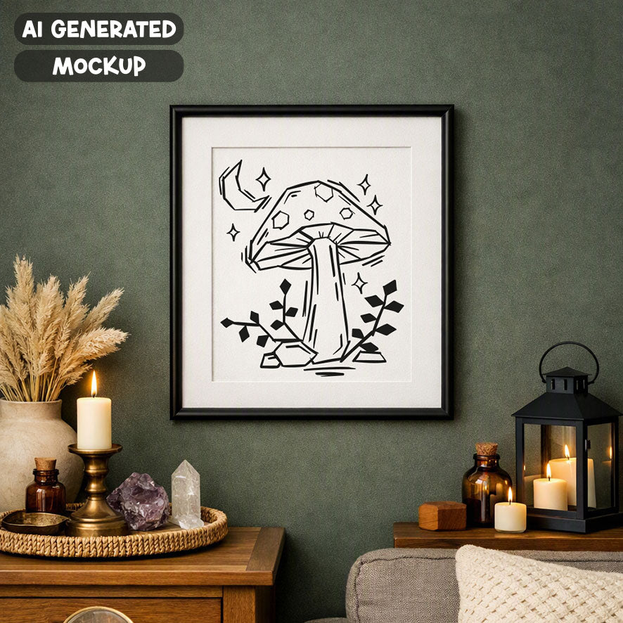 Plotterdatei Sketchy Mushroom