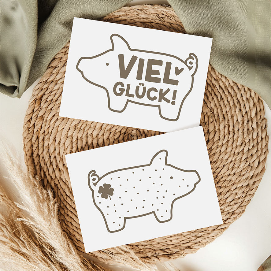 Plotter- & Lasercutdatei Glücksschweinchen