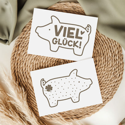 Plotter- & Lasercutdatei Glücksschweinchen