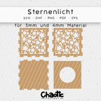 Lasercut Sternenlicht