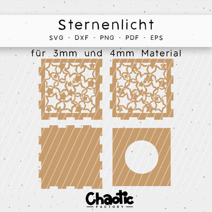 Lasercut Sternenlicht