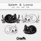 Plotterdatei Salem & Loona