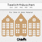 Lasercut Teelichthäuschen