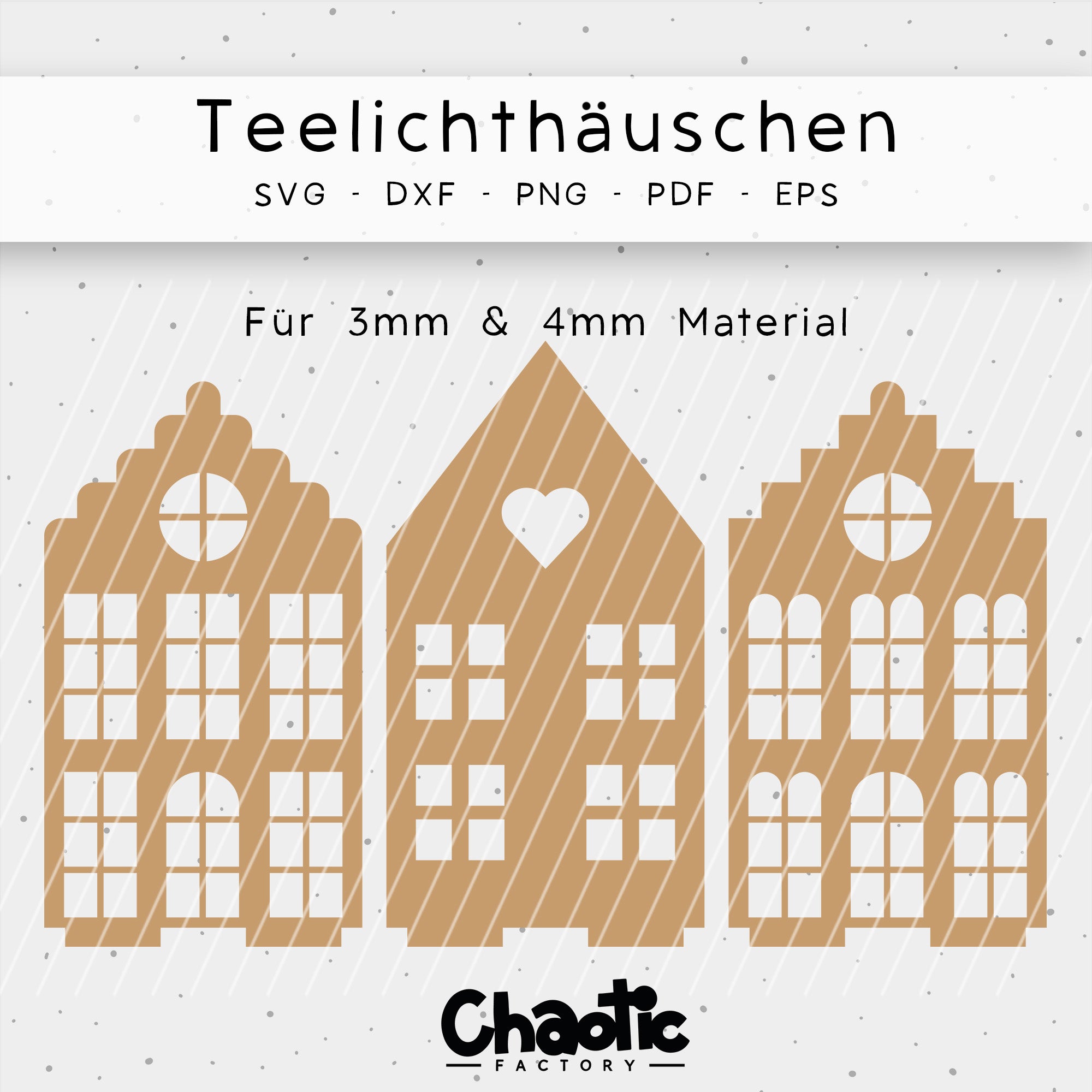 Lasercut Teelichthäuschen
