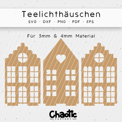 Lasercut Teelichthäuschen (Inkl. Gewerbelizenz)