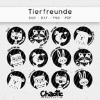 Plotterdatei Tierfreunde