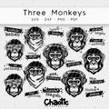 Plotterdatei Three Monkeys