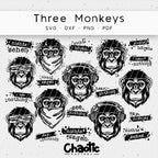 Plotterdatei Three Monkeys