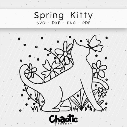Plotterdatei Spring Kitty