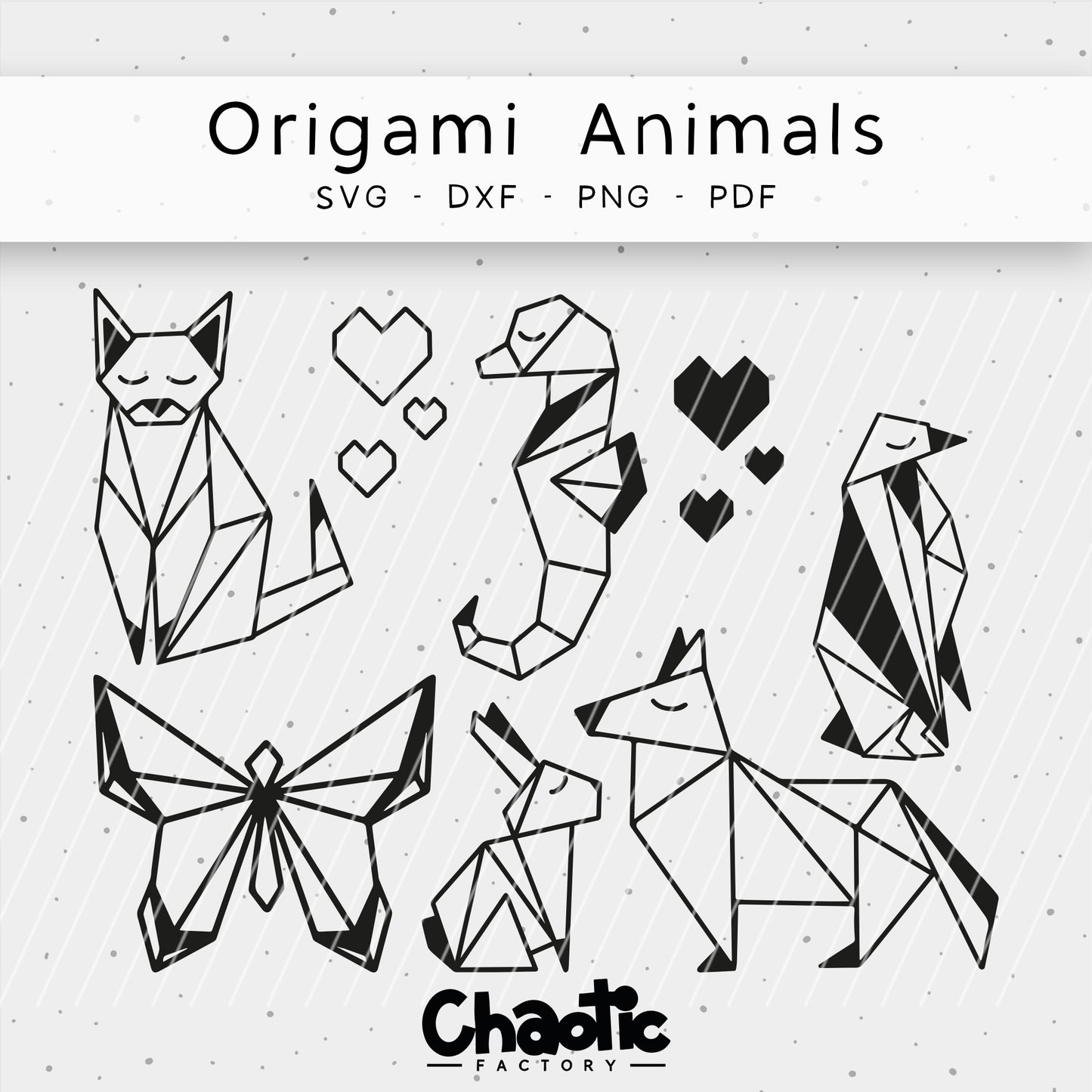 Plotterdatei Origami Animals