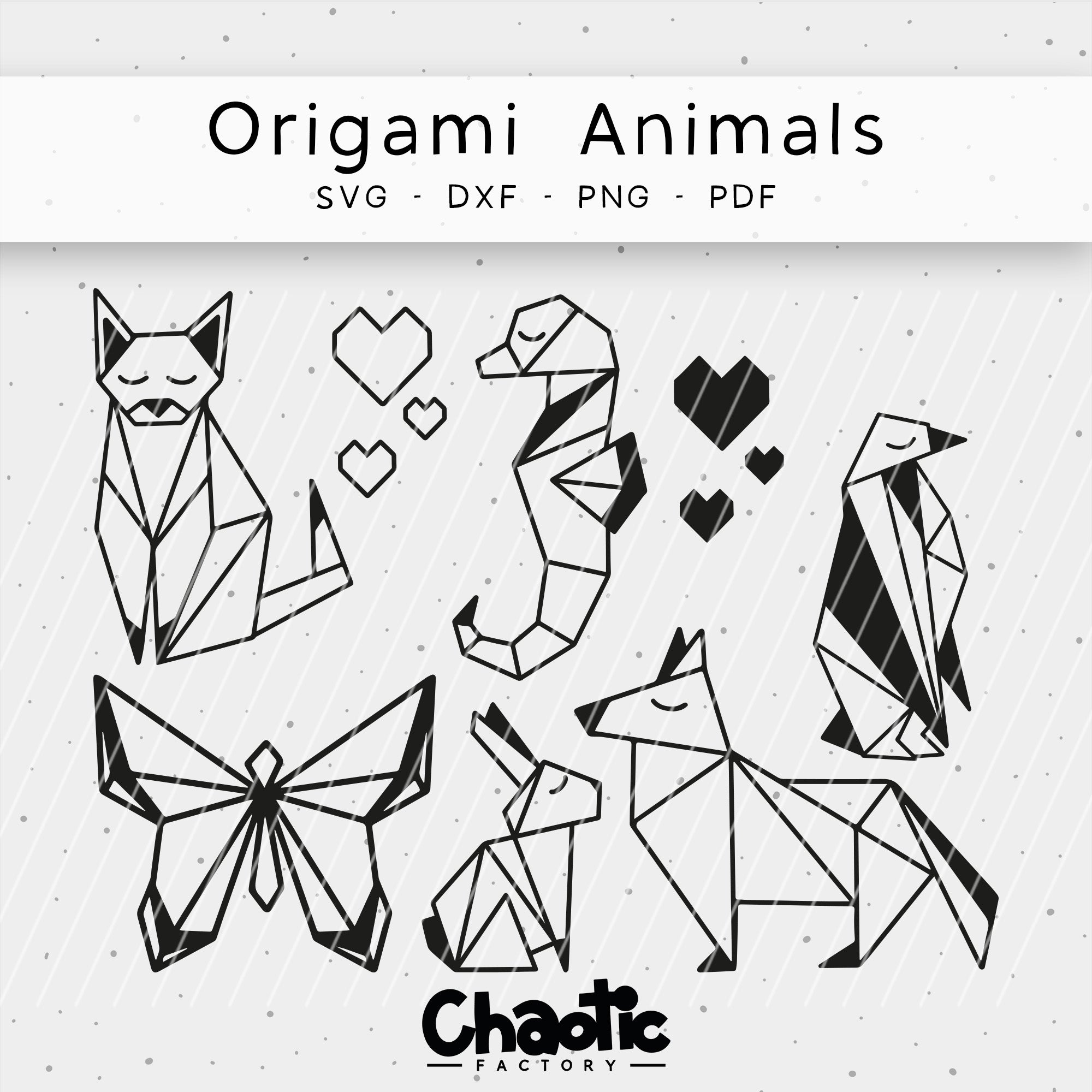 Plotterdatei Origami Animals