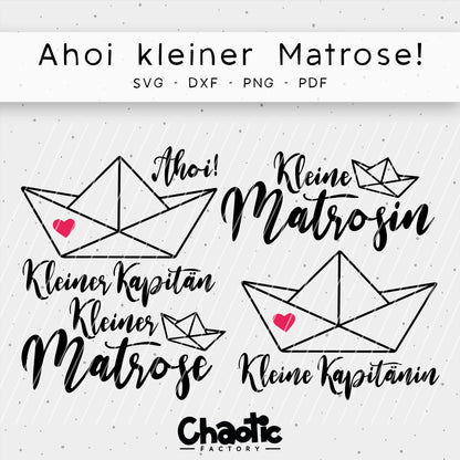 Plotterdatei Ahoi kleiner Matrose!