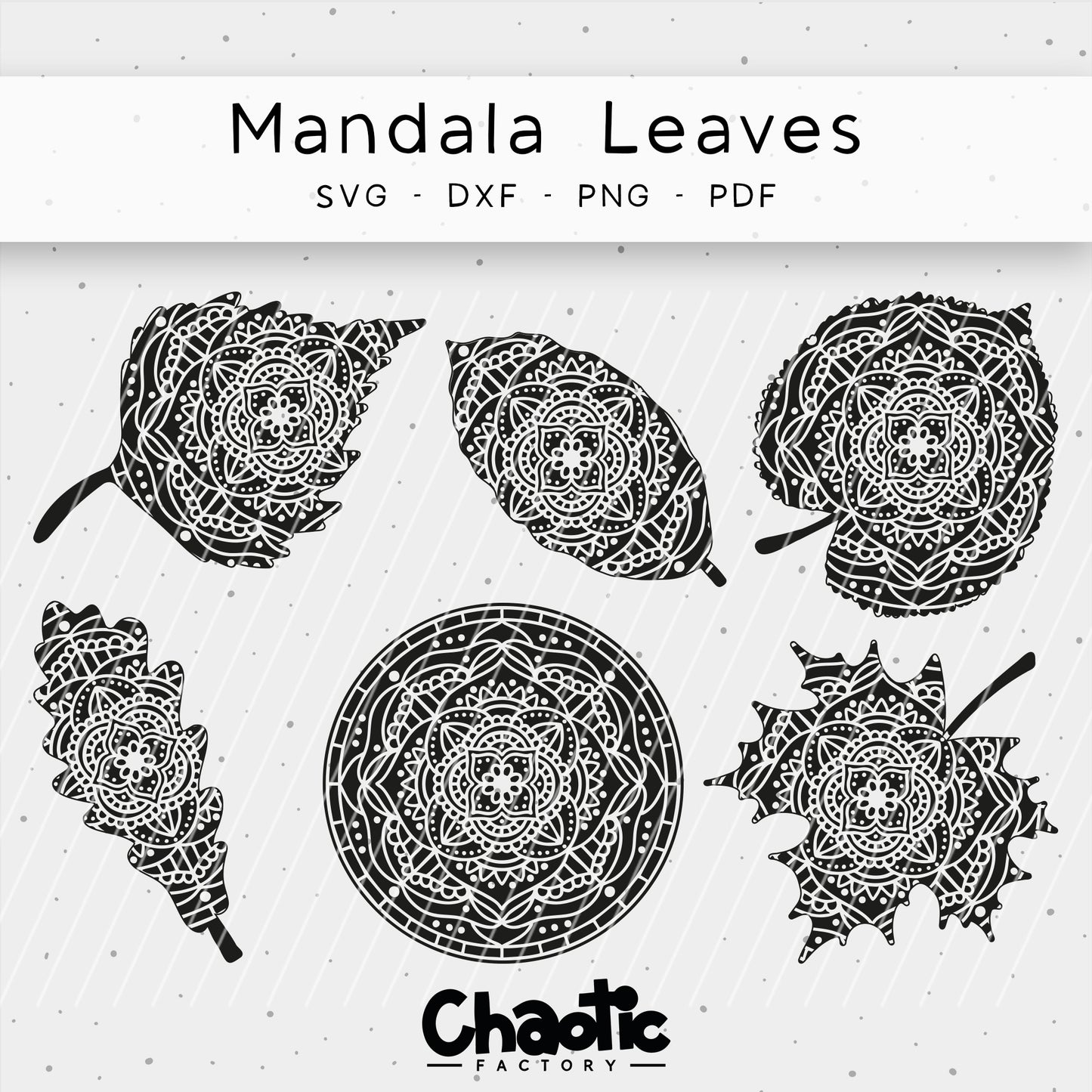 Plotterdatei Mandala Leaves