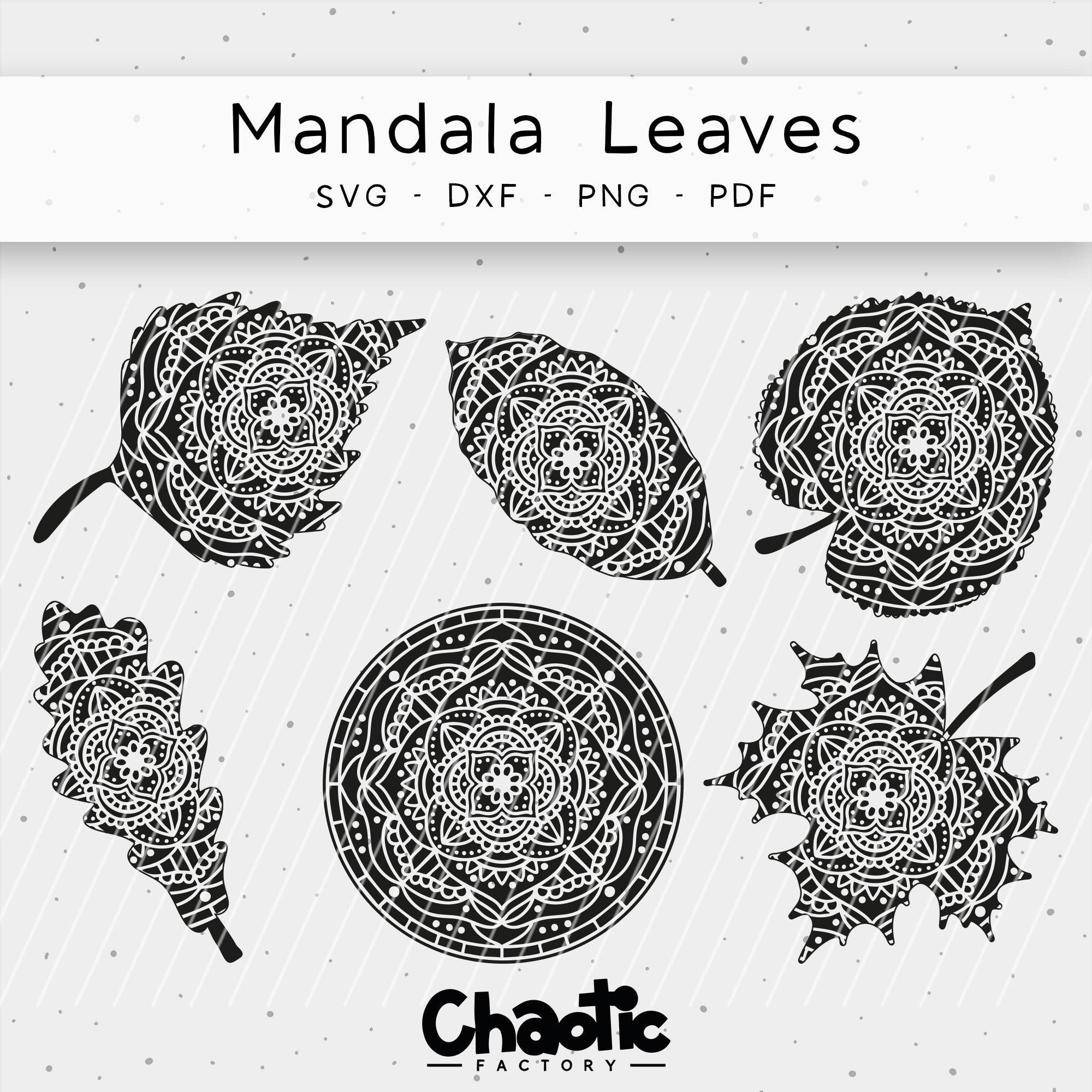 Plotterdatei Mandala Leaves
