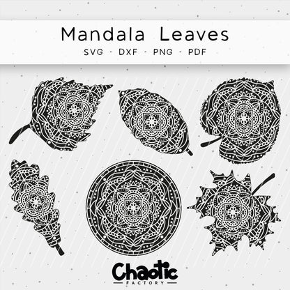 Plotterdatei Mandala Leaves