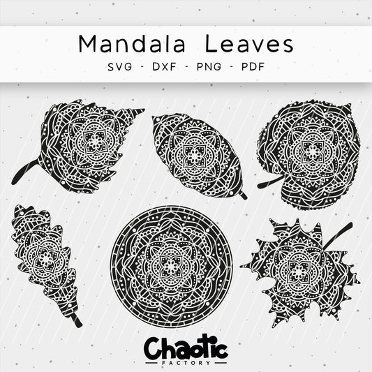 Plotterdatei Mandala Leaves